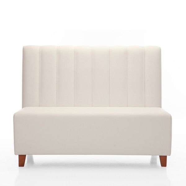 Sofá banco AVALON con estructura de madera para hostelería