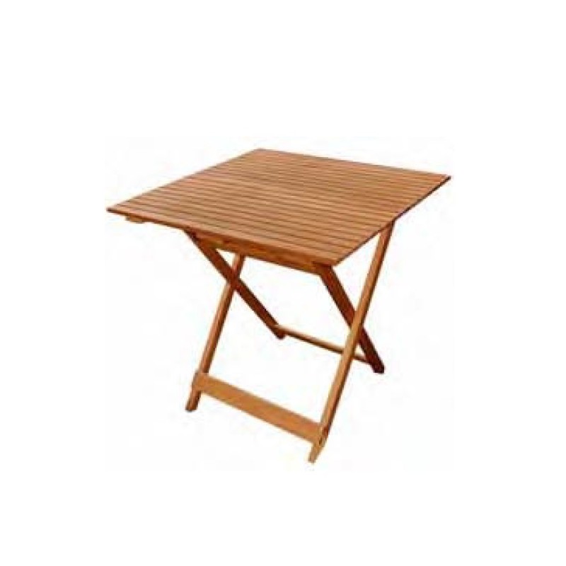 Mesa de exterior plegable EZ-FOREST 70x70 madera de Balau