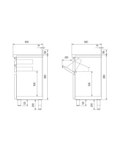 Mueble Cafetero Inoxidable DOCMC90 2