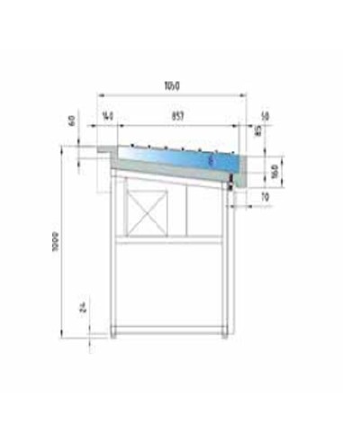 Mostrador  pescaderia DODBNP130