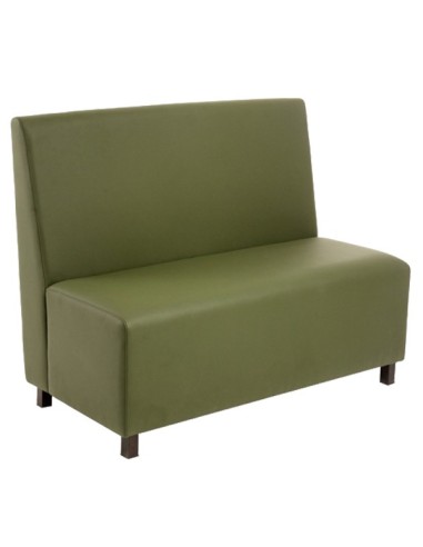Banco para hostelería ARLEX tapizado y patas de madera verde