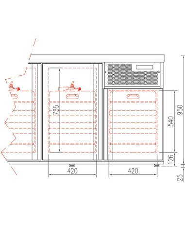 Enfriador de 3 barriles DODEB150
