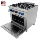 Cocina industrial de 4 fuegos HRC4F750H con horno