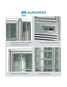 Expositor 4 caras cristal estantes rejilla EFSNELLE350G 2