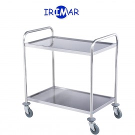 Carro de servicio ECO de 2 estantes inox