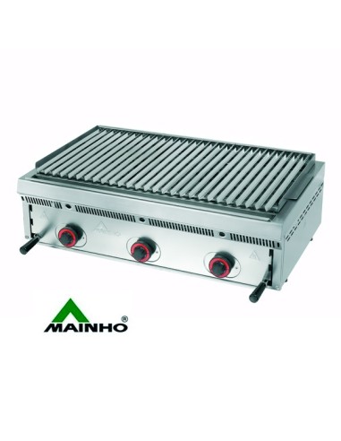 Barbacoa de gas con rejilla acanalada acero inoxidable MHPBI90