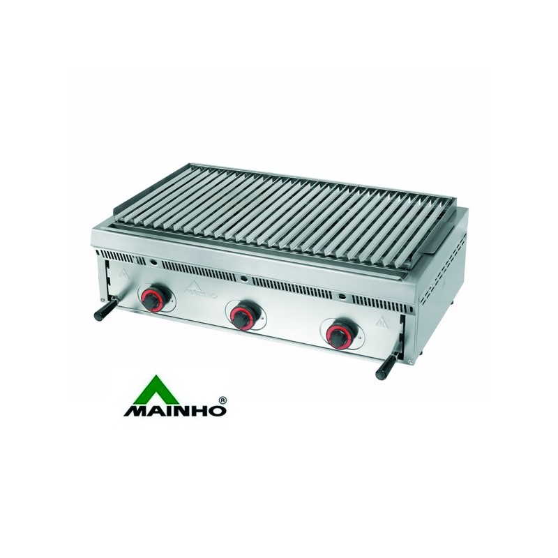 Barbacoa de gas con rejilla acanalada acero inoxidable MHPBI90