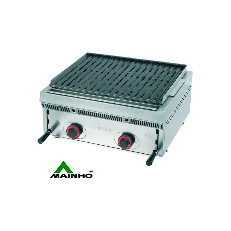 Barbacoa de gas con rejilla acanalada MHPB60