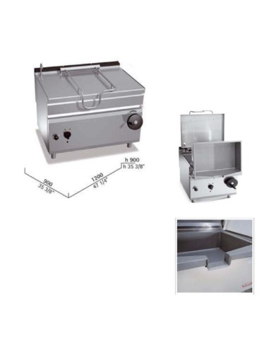Sartén Basculante gas de 120 litros ROG9BR12/I