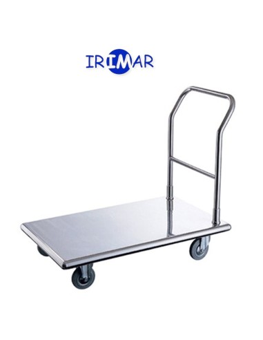 Carro plataforma acero inoxidable plegable