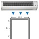 Cortina de aire AMCOR-F-2000 N de pared