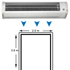 Cortina de aire AMCOR-F-2000 N de pared