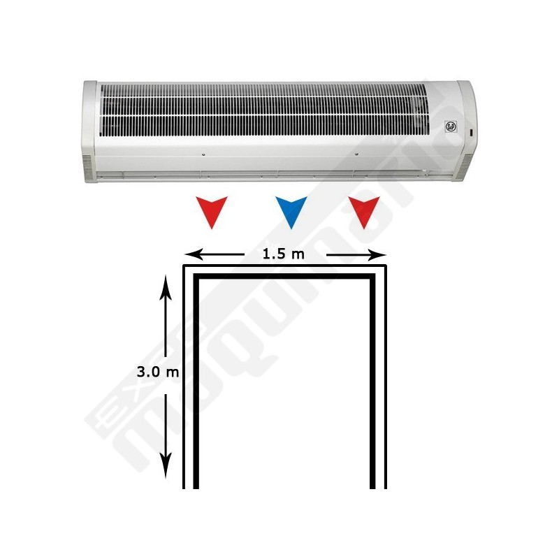 Cortina de aire AMCOR-12-1500 N mural