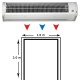 Cortina de aire AMCOR-9-1000 N para puerta