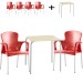 Conjunto terraza mesa y 4 sillones ISSITA-GRACE