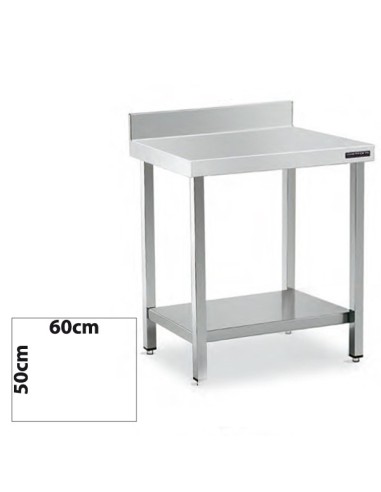 Mesa Inox MURAL 60x50 CON ESTANTE