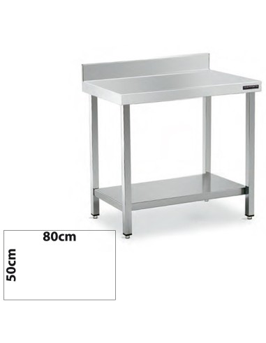 Mesa Inox MURAL 80x50 CON ESTANTE