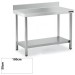 Mesa Inox MURAL 100x50 CON ESTANTE