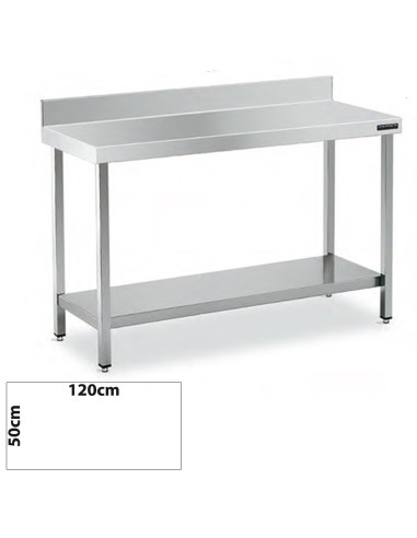 Mesa Inox MURAL 120x50 CON ESTANTE