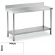 Mesa Inox MURAL 140x50 CON ESTANTE