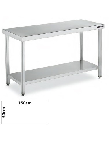 Mesa Inox MURAL 150x50 SIN ESTANTE