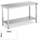 Mesa Inox CENTRAL 1600x500 CON ESTANTE