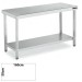 Mesa Inox CENTRAL 1600x500 CON ESTANTE