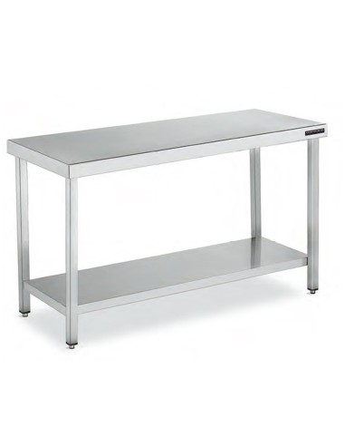 Mesa Inox CENTRAL 1600x500 CON ESTANTE