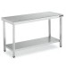 Mesa Inox CENTRAL 1600x500 CON ESTANTE
