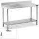 Mesa Inox MURAL 160x50 CON ESTANTE