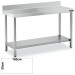 Mesa Inox MURAL 160x50 CON ESTANTE