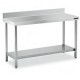 Mesa Inox MURAL 160x50 CON ESTANTE