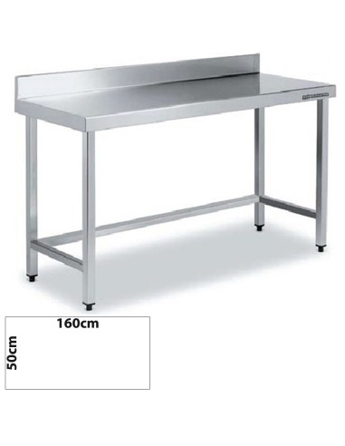 Mesa Inox MURAL 160x50 SIN ESTANTE