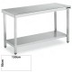 Mesa Inox CENTRAL 1500x500 CON ESTANTE