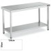 Mesa Inox CENTRAL 1500x500 CON ESTANTE