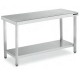 Mesa Inox CENTRAL 1500x500 CON ESTANTE