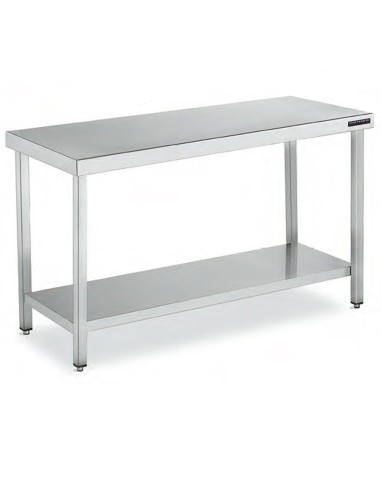 Mesa Inox CENTRAL 1500x500 CON ESTANTE