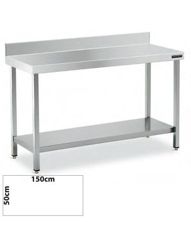 Mesa Inox MURAL 150x50 CON ESTANTE