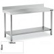 Mesa Inox MURAL 180x50 CON ESTANTE