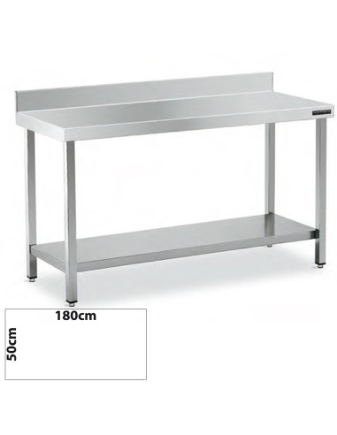 Mesa Inox MURAL 180x50 CON ESTANTE