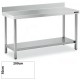 Mesa Inox MURAL 200x50 CON ESTANTE