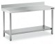 Mesa Inox MURAL 200x50 CON ESTANTE