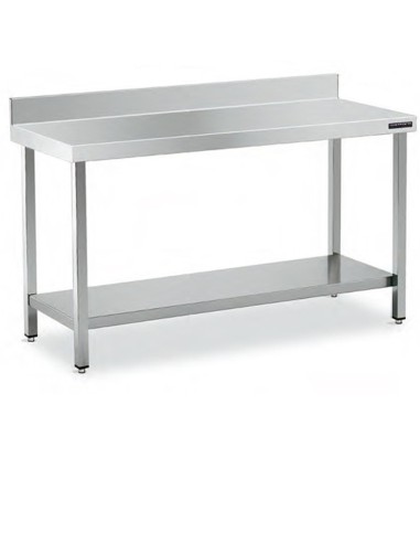 Mesa Inox MURAL 200x50 CON ESTANTE