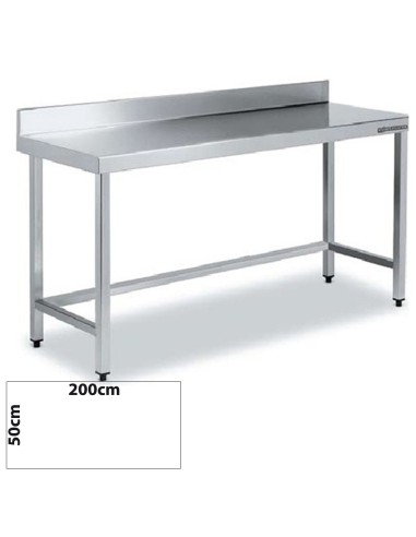 Mesa Inox MURAL 200x50 SIN ESTANTE