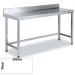 Mesa Inox MURAL 200x50 SIN ESTANTE