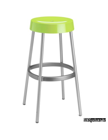 Taburete de aluminio AGGIM y plastico resina