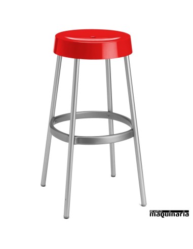 Taburete de aluminio AGGIM y plastico resina