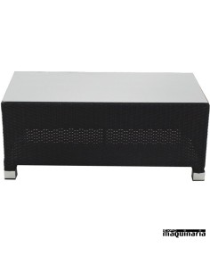 Set de jardín AGKENIA de aluminio y rattan sintético 2