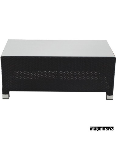 Set de jardín AGKENIA de aluminio y rattan sintético