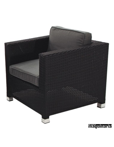 Set de jardín AGKENIA de aluminio y rattan sintético
